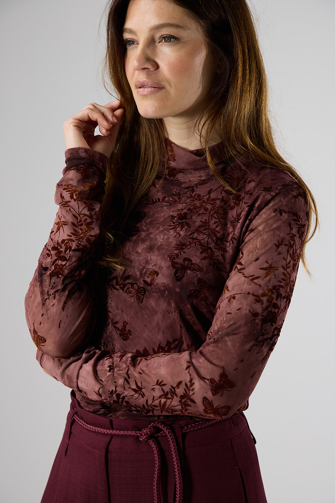 Moriah Top - Burgundy