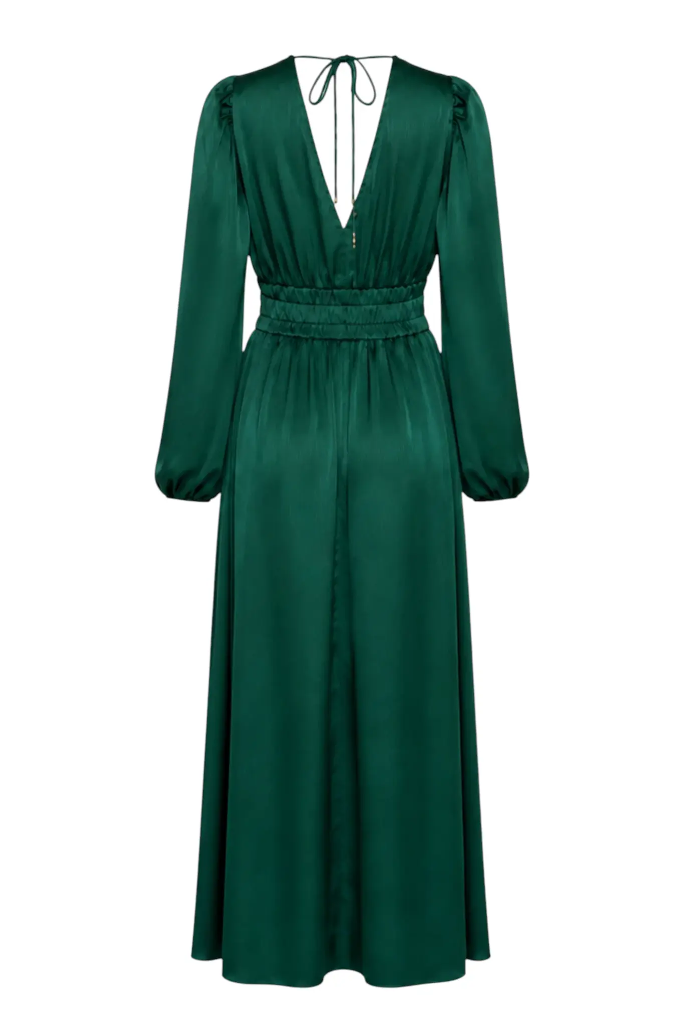 Domia Maxi Dress - Hamm Satin Green