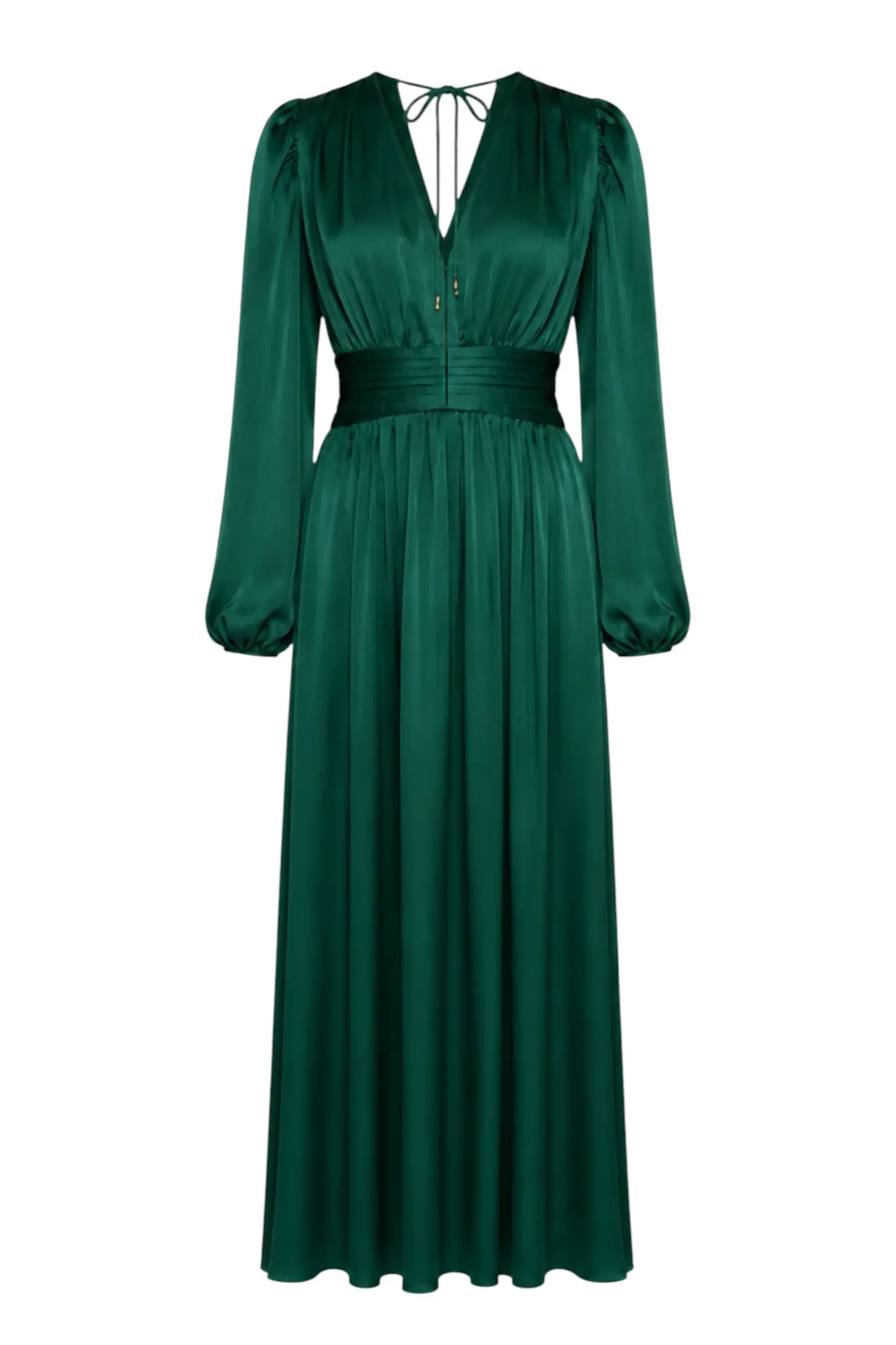Domia Maxi Dress - Hamm Satin Green