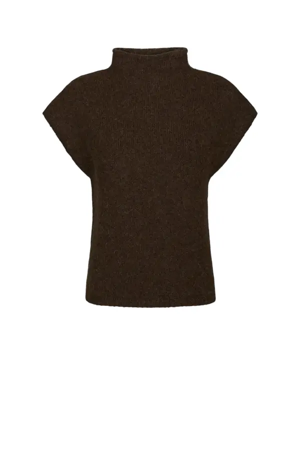 Jona Knit Top - Brown Melange