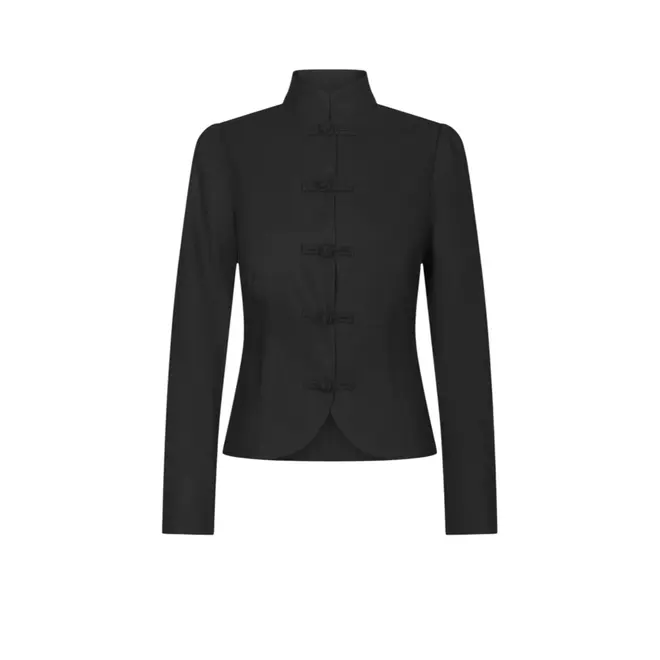 Ardena Linen Blazer - Black