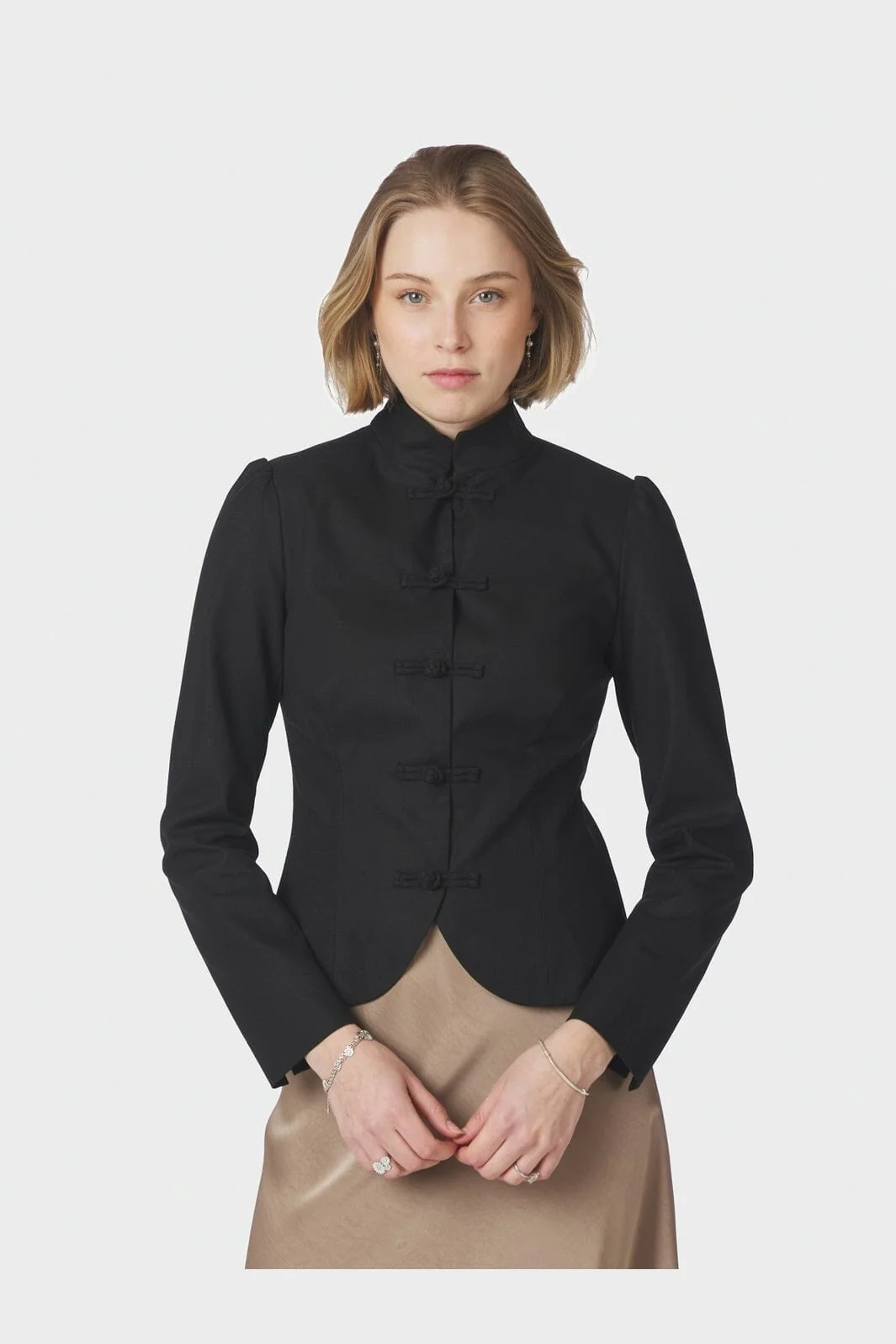 Ardena Linen Blazer - Black