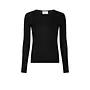 Nella Fine Rib Blouse - Black