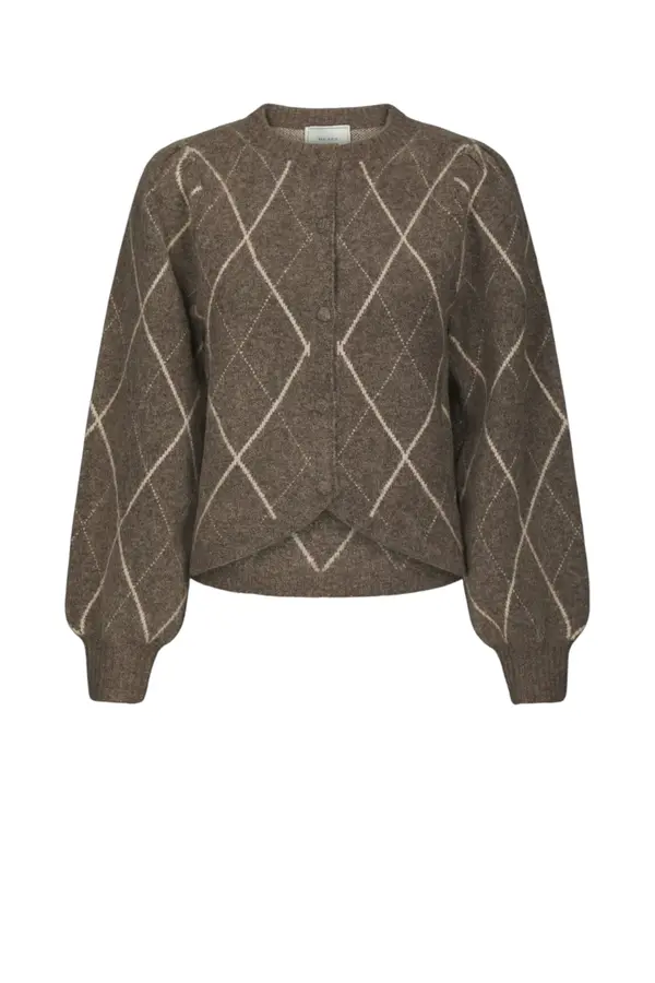 Koteas Check Knit Cardigan - Taupe