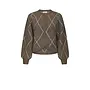 Koteas Check Knit Cardigan - Taupe