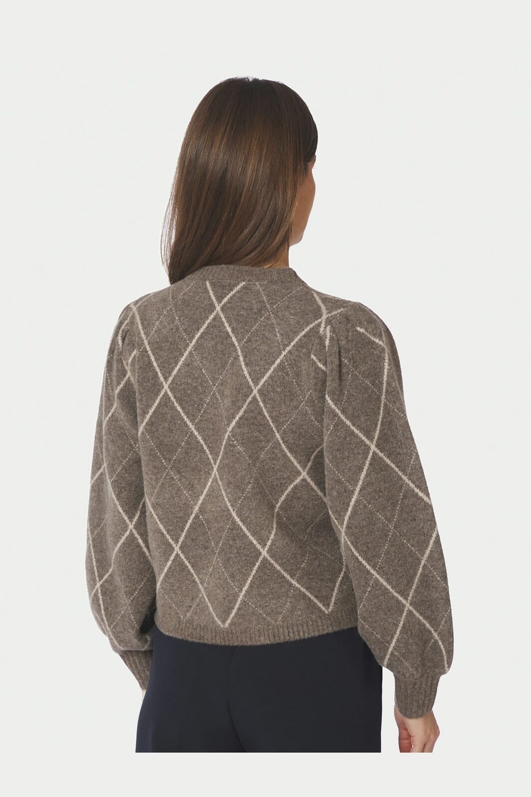 Koteas Check Knit Cardigan - Taupe