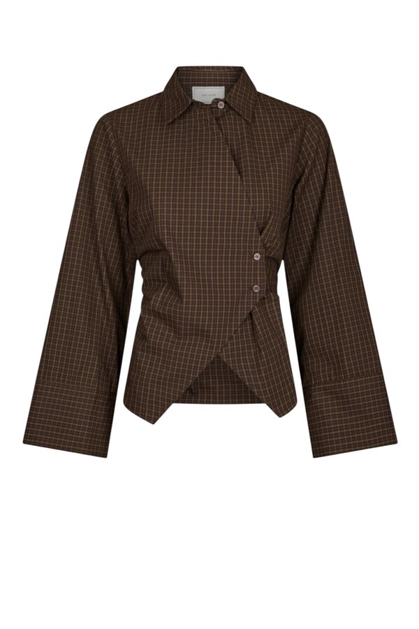 Fenli Small Check Shirt - Aurbergine