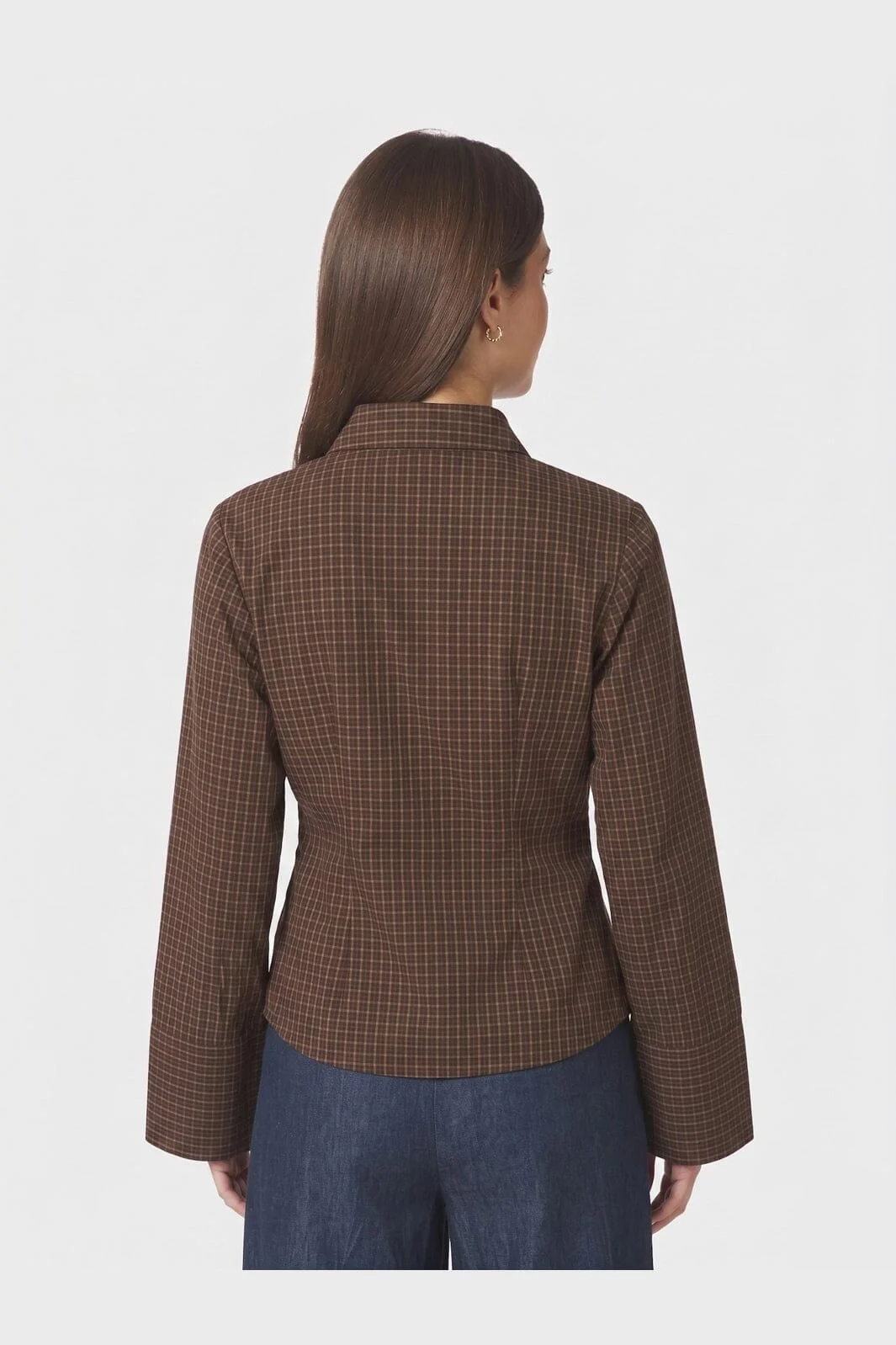 Fenli Small Check Shirt - Aurbergine