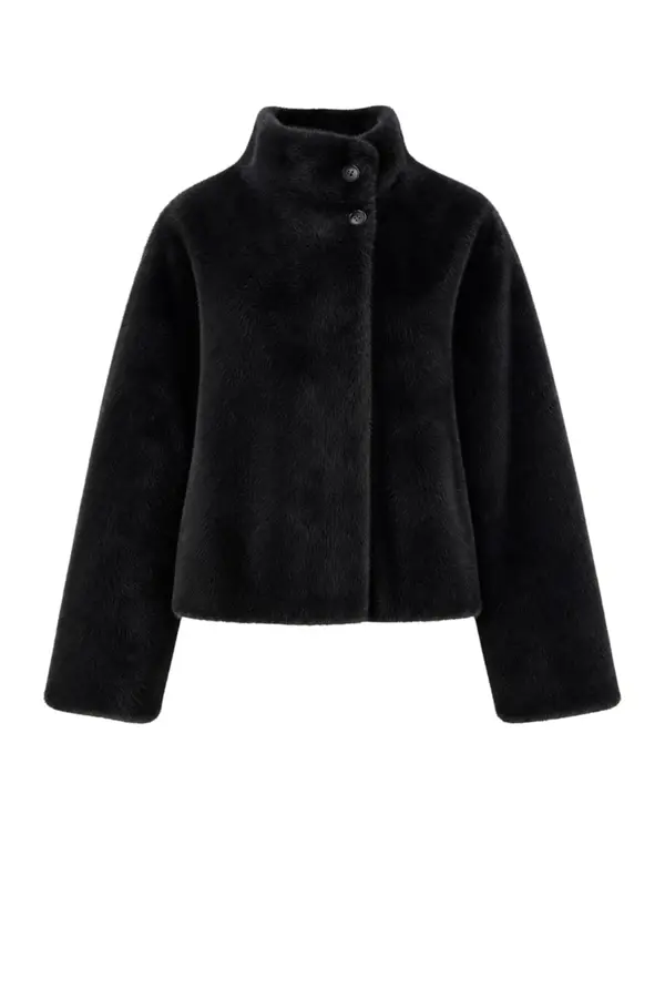 Mallow Faux Mink Jacket - Dark Grey