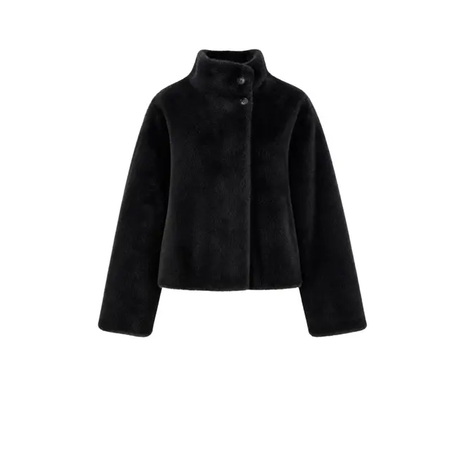 Mallow Faux Mink Jacket - Dark Grey