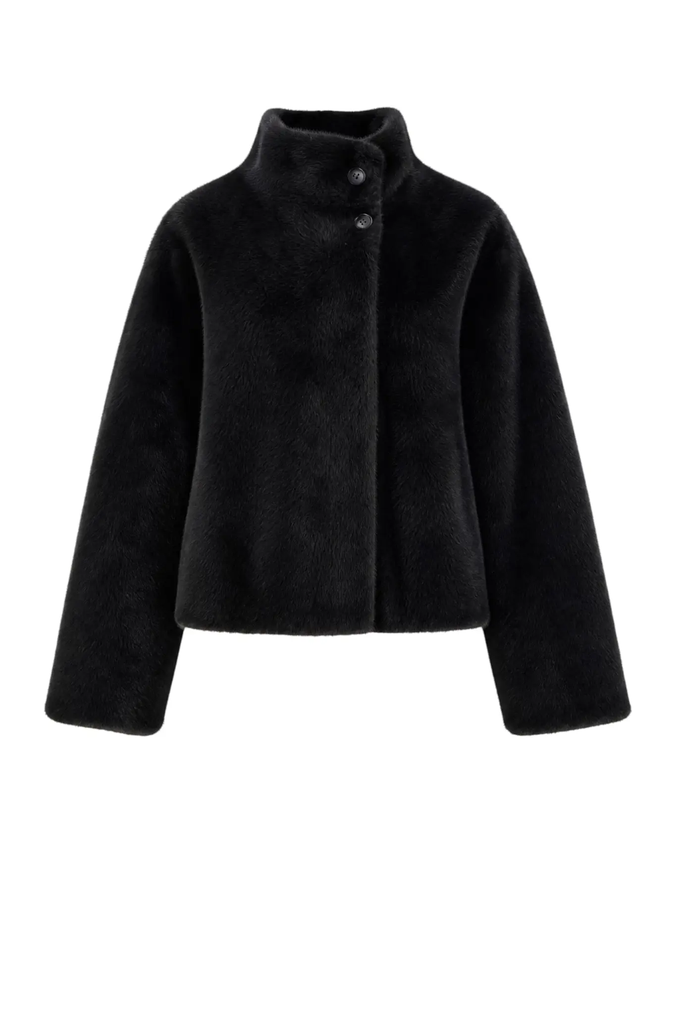 Mallow Faux Mink Jacket - Dark Grey