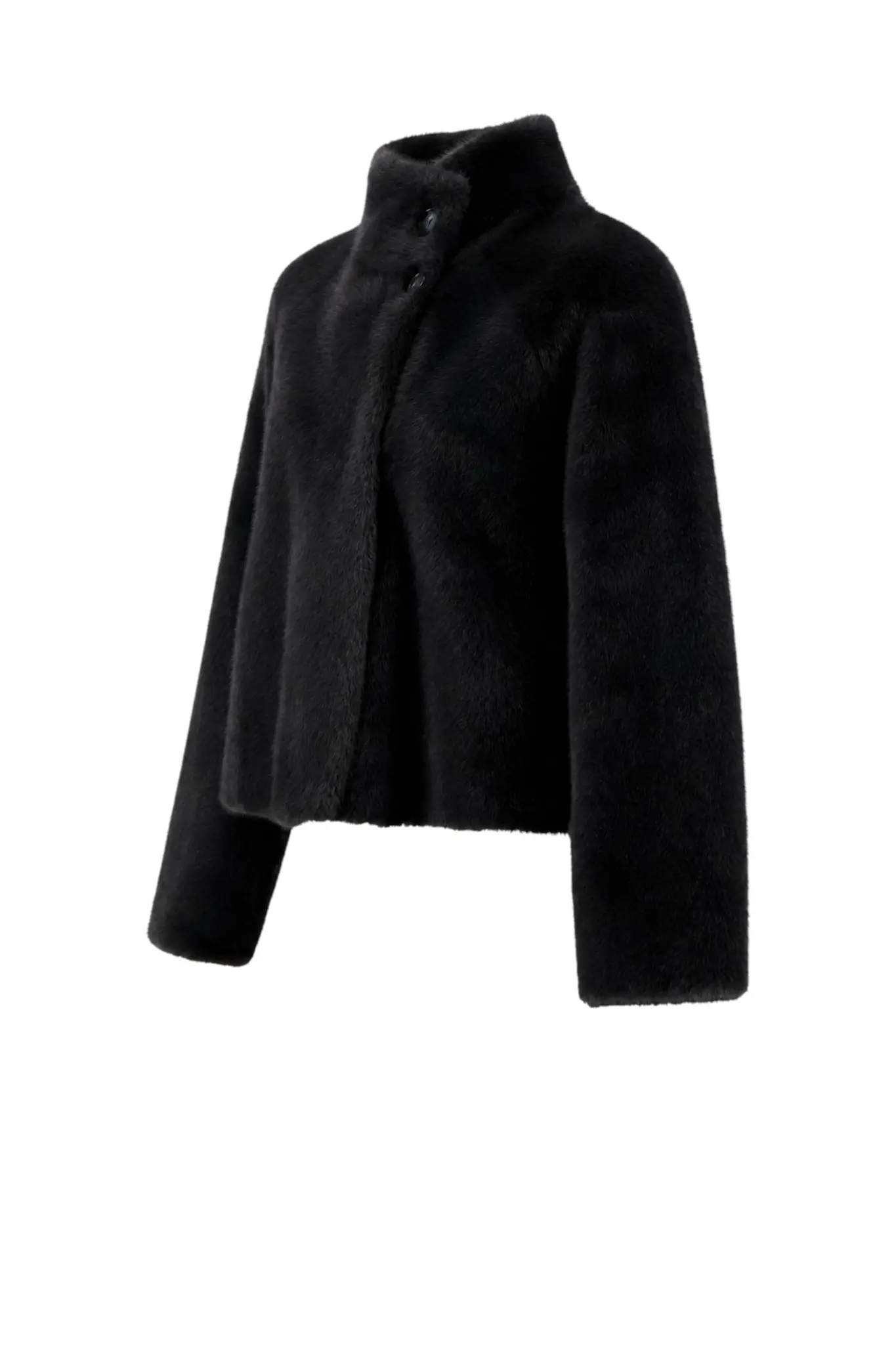 Mallow Faux Mink Jacket - Dark Grey