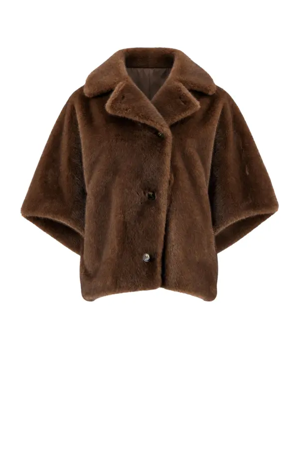 Clara Faux Mink Jacket - Choco