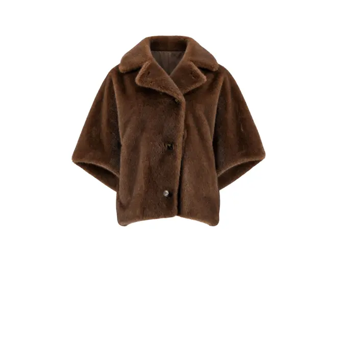Clara Faux Mink Jacket - Choco