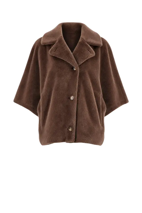 Avy Wool Cape - Truffle