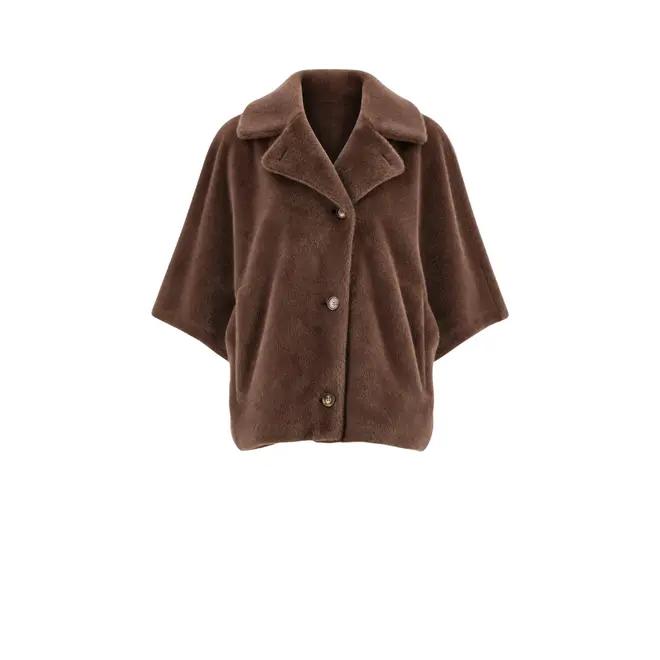 Avy Wool Cape - Truffle