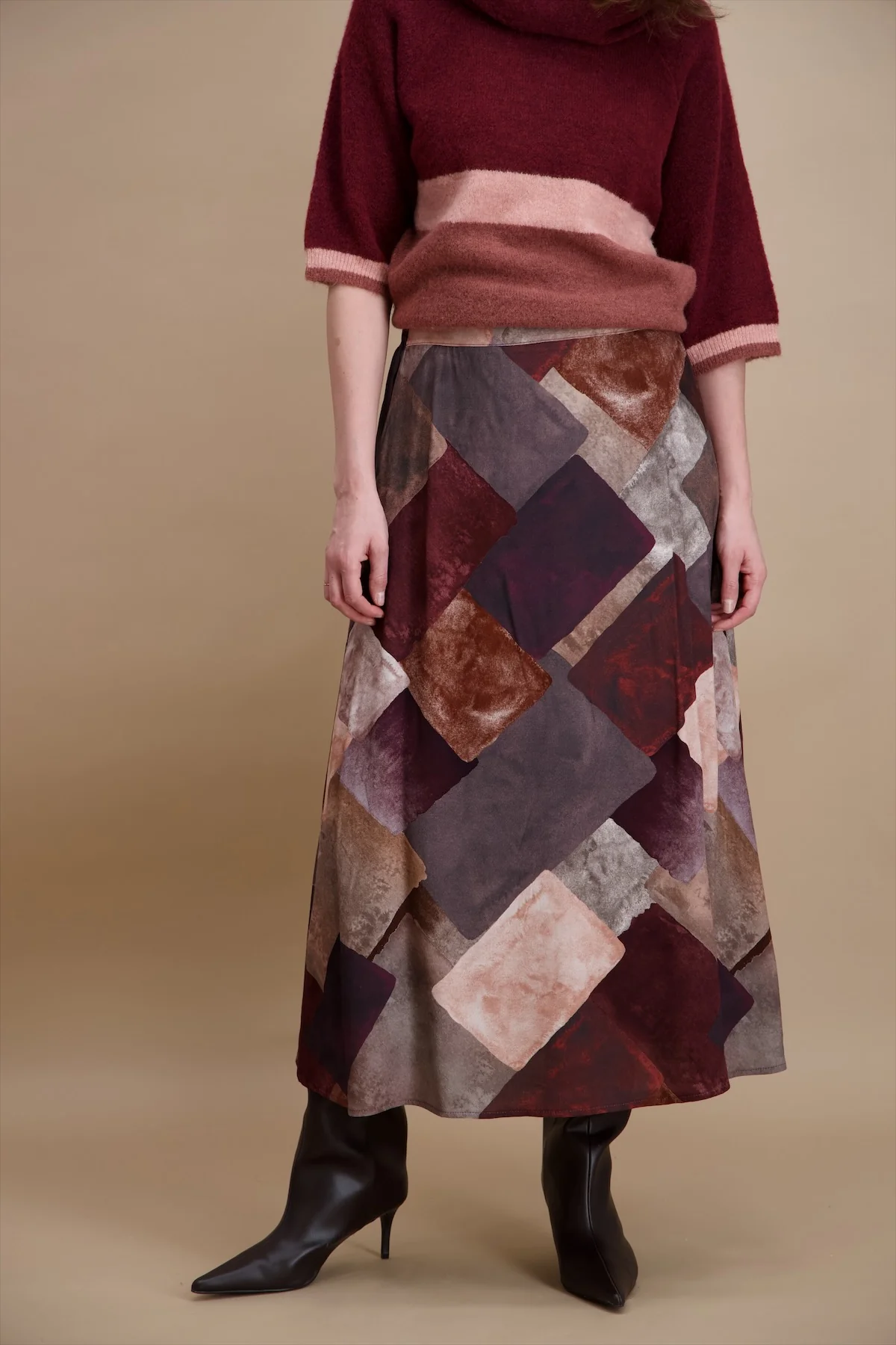 Maxi Skirt - Mocha Multi