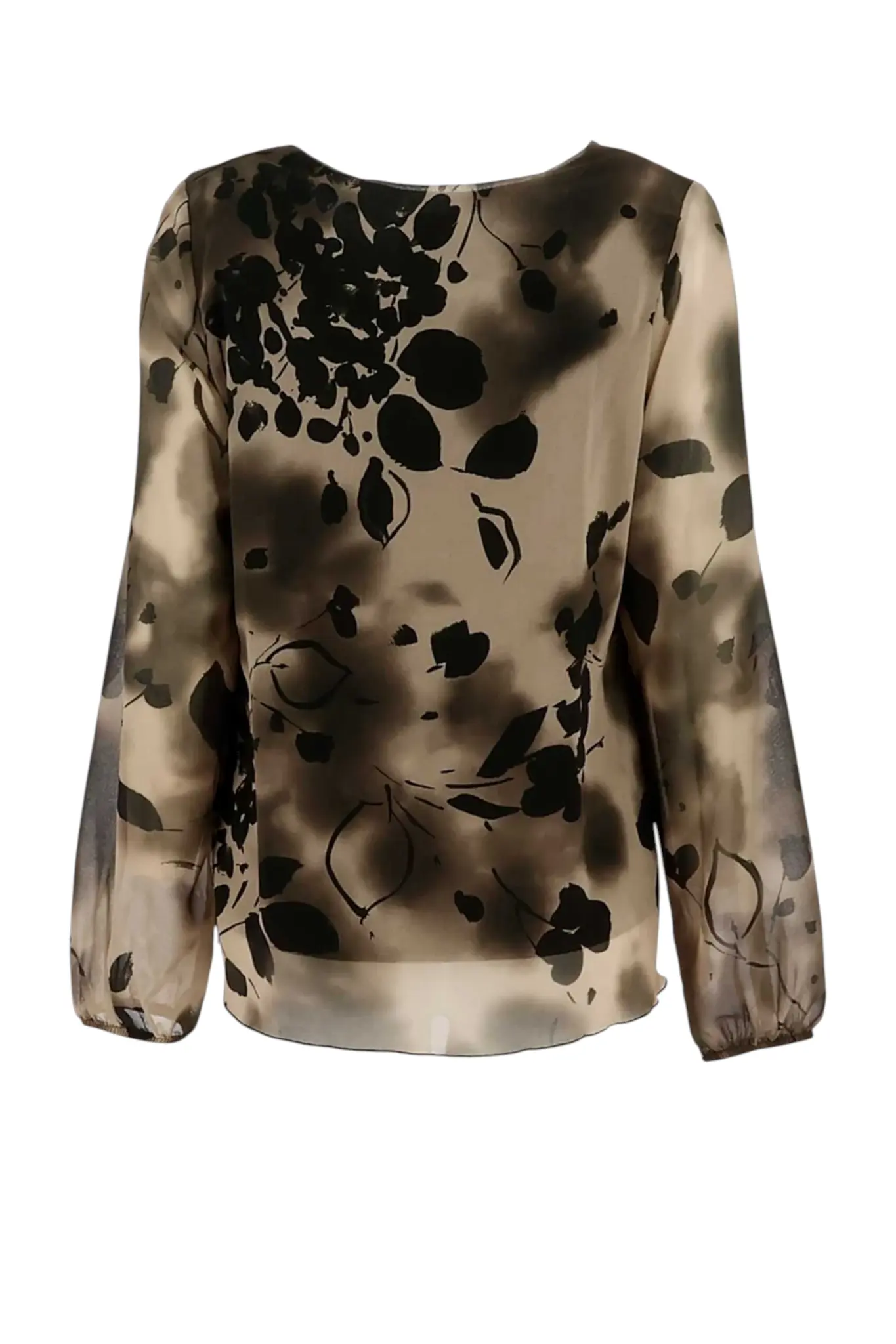 Plisse Blouse - Taupe