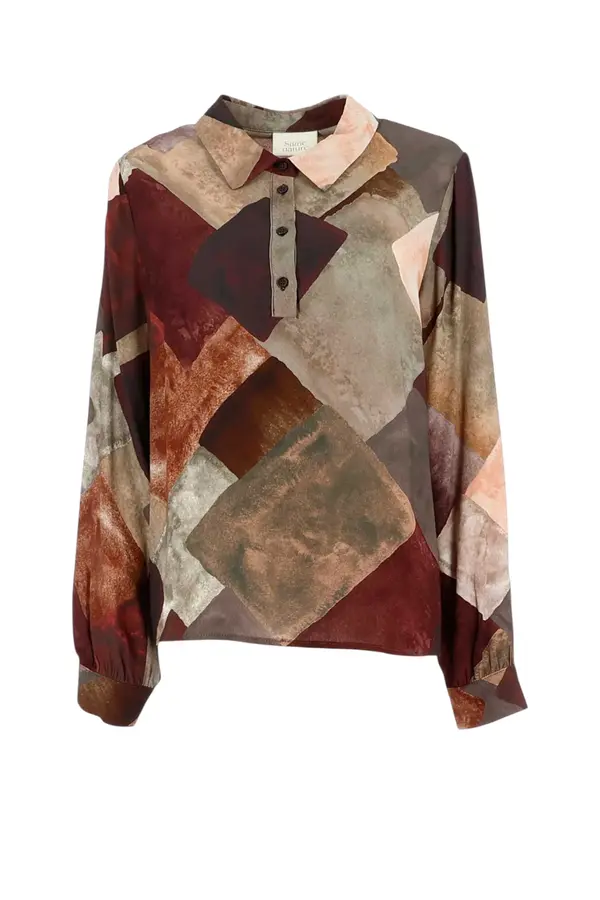 Blouse - Mocha Multi