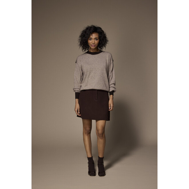 Lino Skirt - Brown