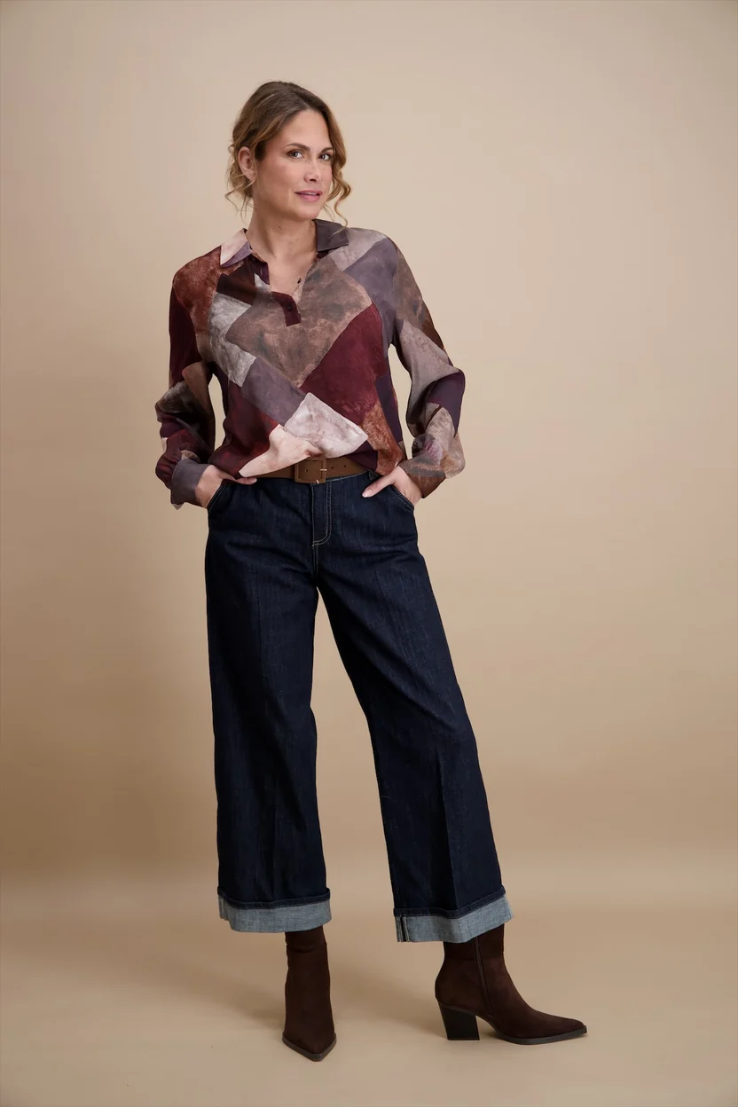 Blouse - Mocha Multi