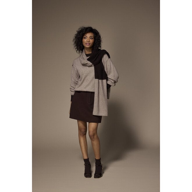 Gio Scarf - Taupe Dark Brown