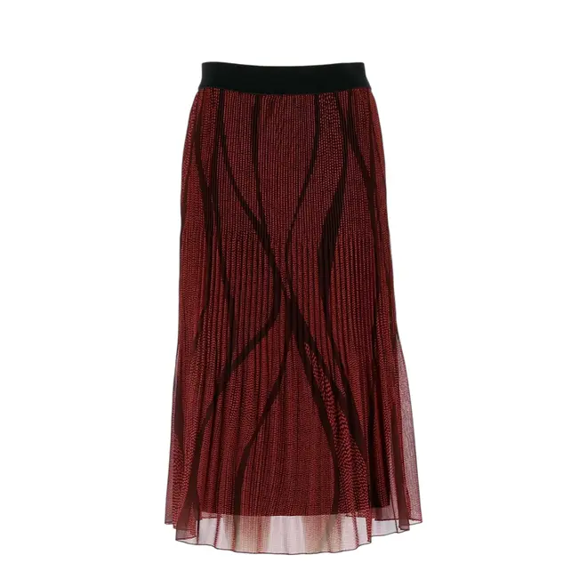 Plisse Skirt - Bordeaux