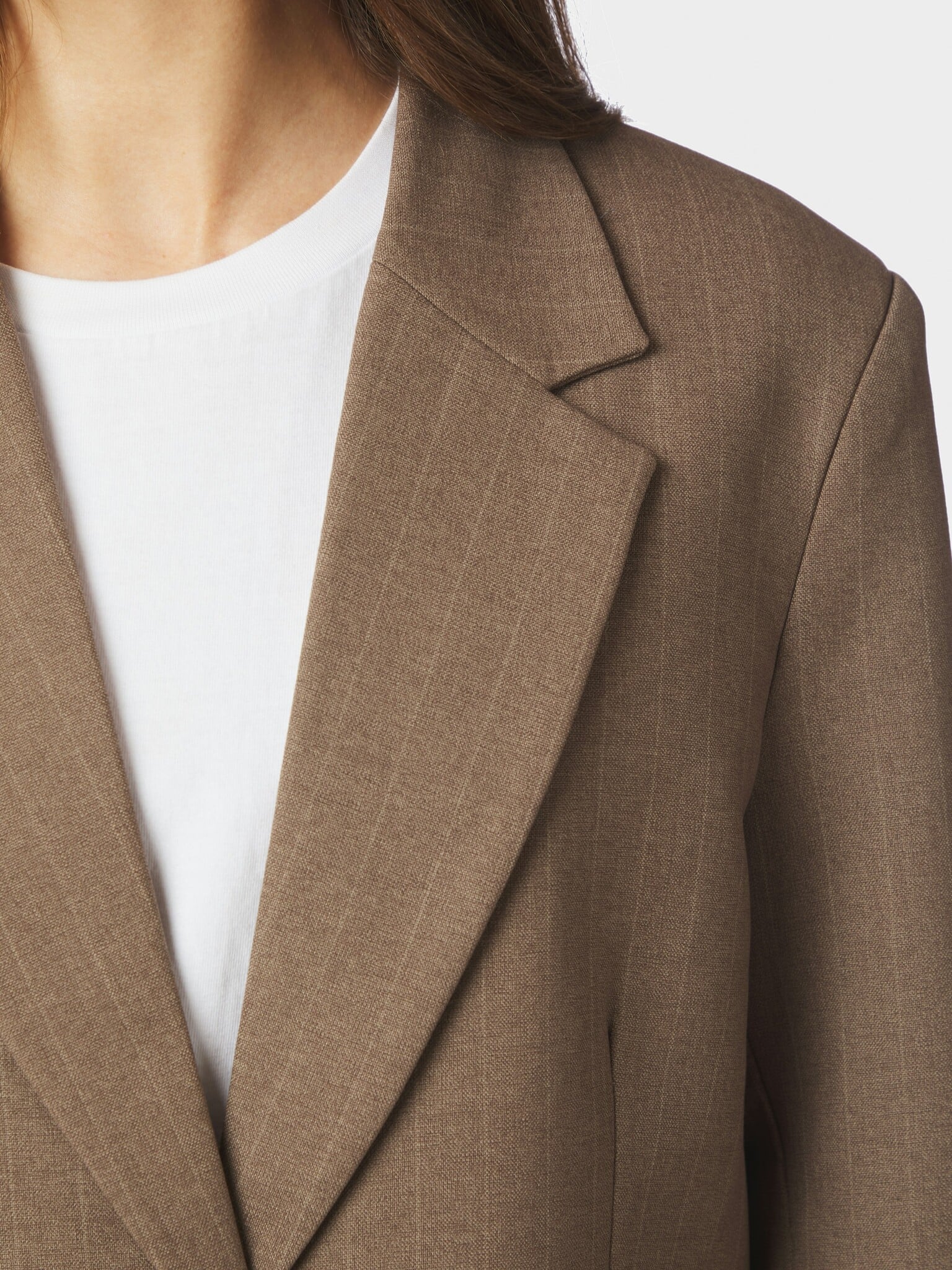 Gaby Pinstripe Blazer - Taupe