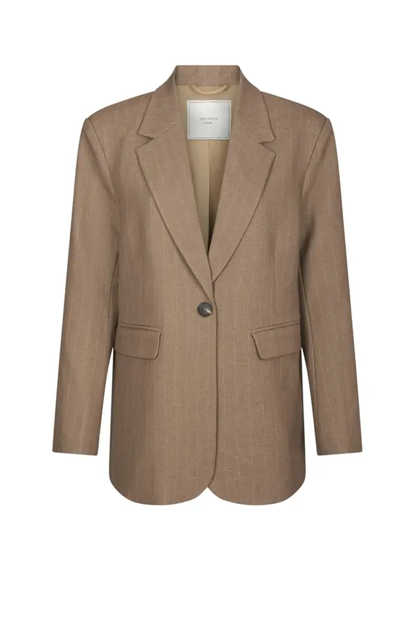 Gaby Pinstripe Blazer - Taupe