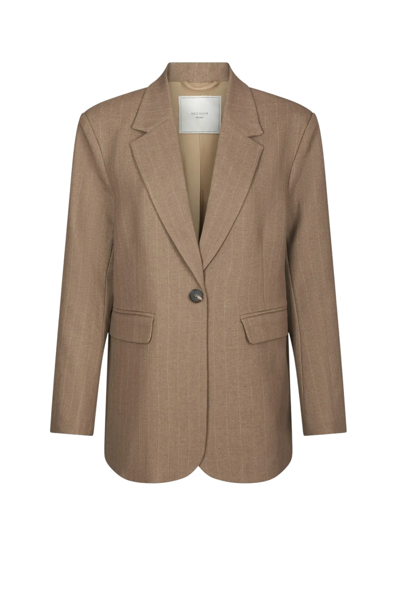 Gaby Pinstripe Blazer - Taupe