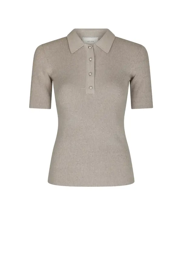 Manama Knit Blouse - Warm Grey