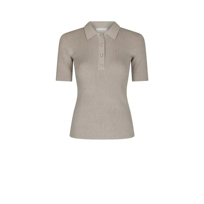 Manama Knit Blouse - Warm Grey