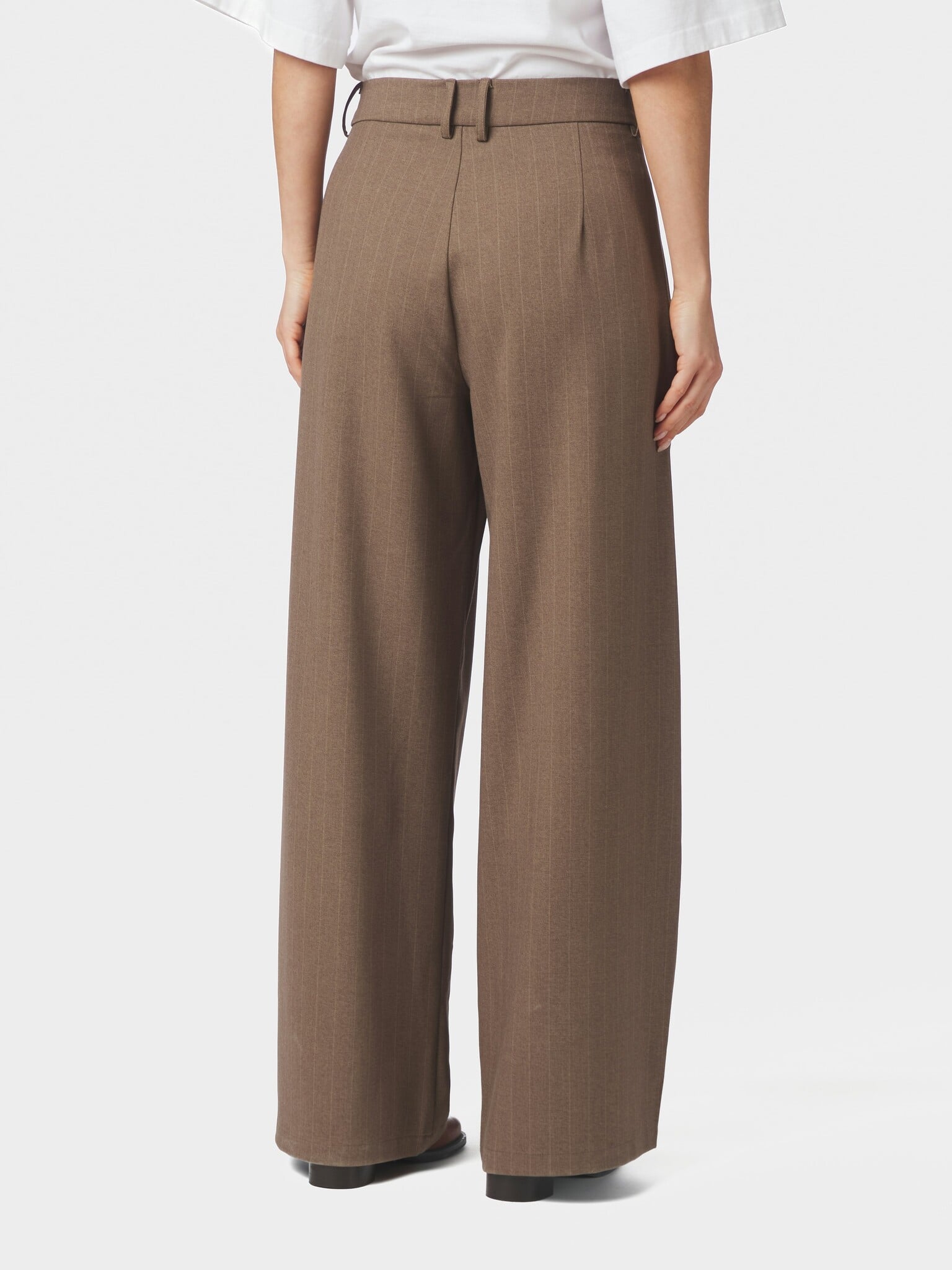 Essiall Pinstripe Pants - Taupe