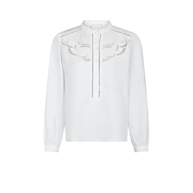 Aneliah C Poplin Blouse - White