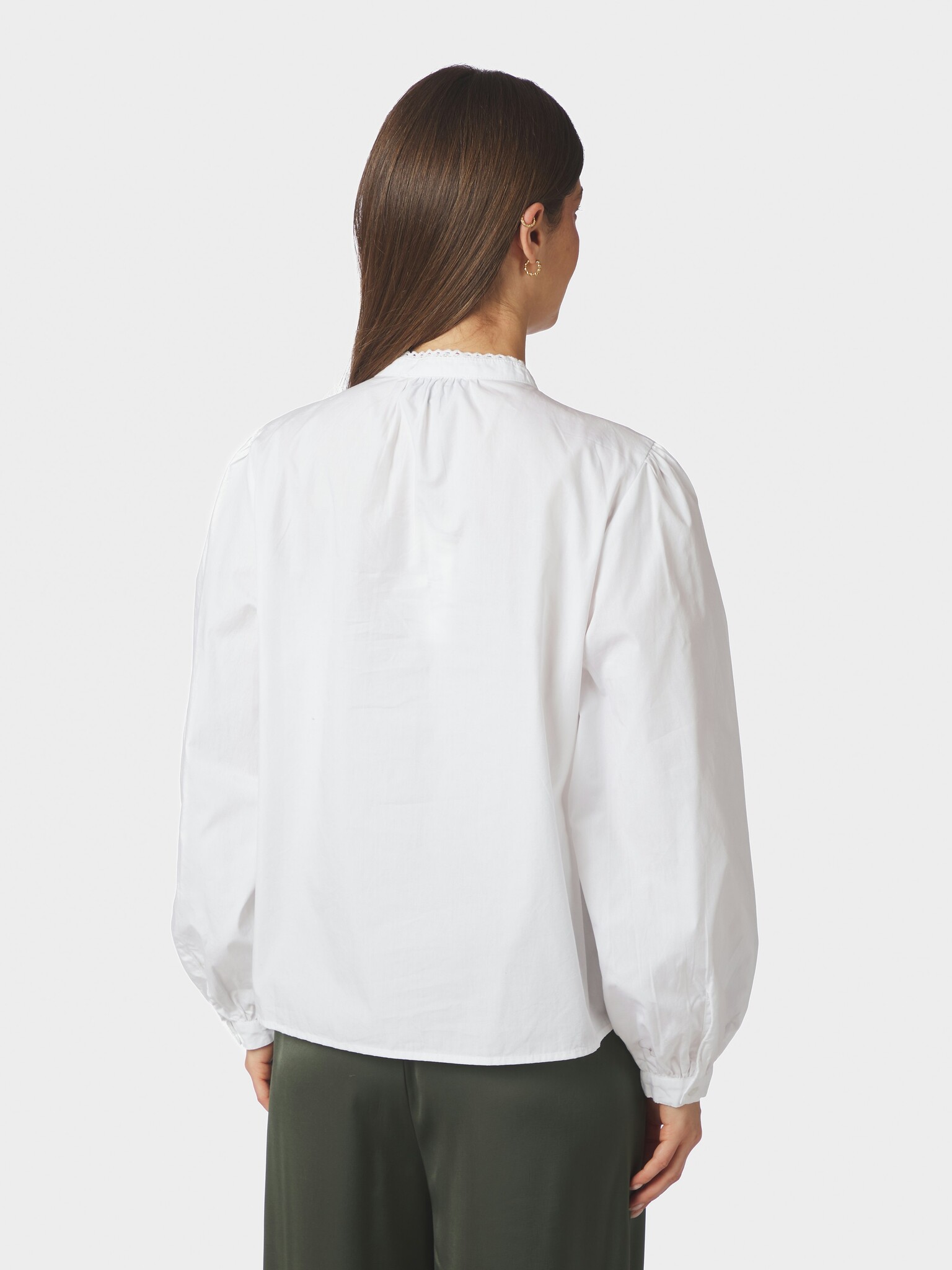 Aneliah C Poplin Blouse - White