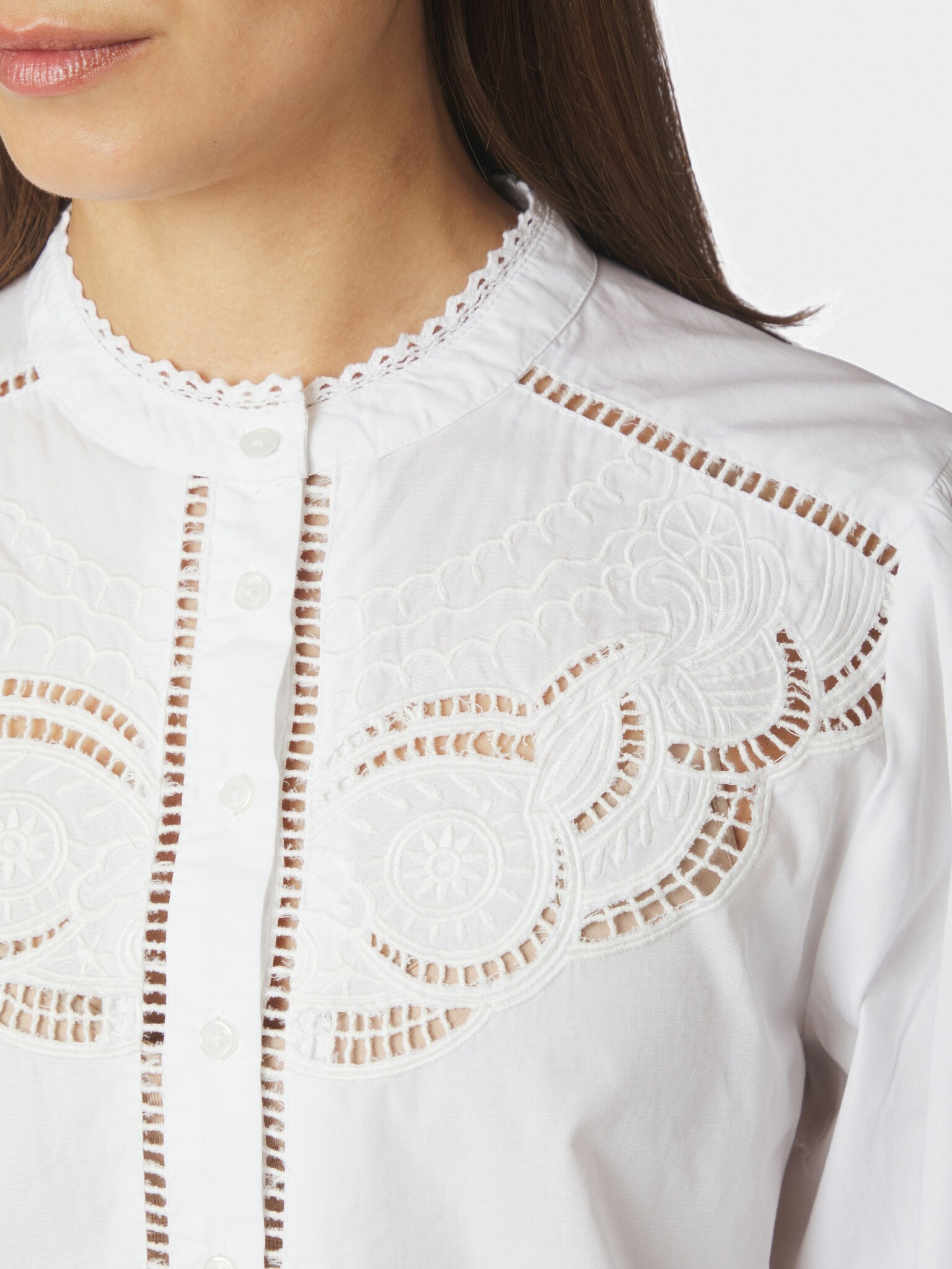 Aneliah C Poplin Blouse - White