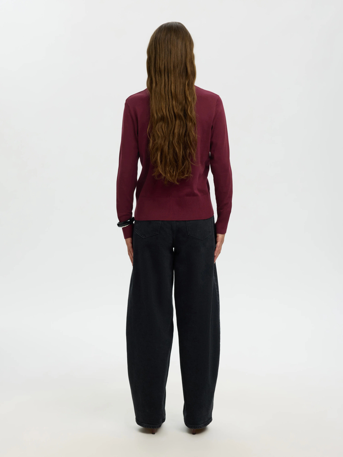 Toledo LS Knit O-Neck - Tawny Port