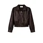 Leather bomber jacket - Dark Brown