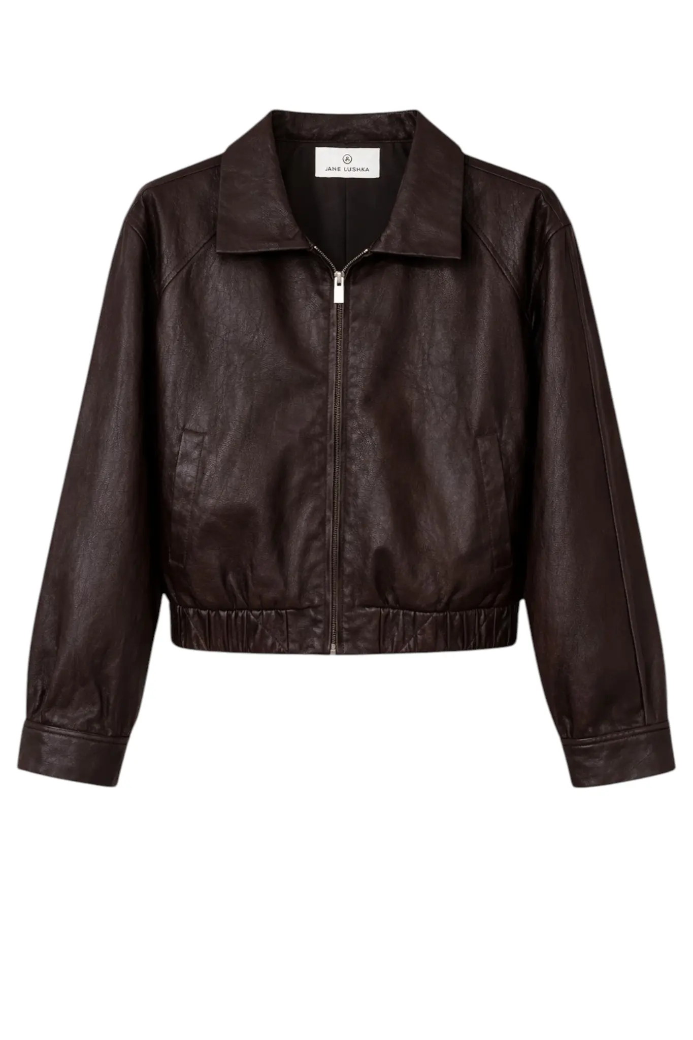 Leather bomber jacket - Dark Brown