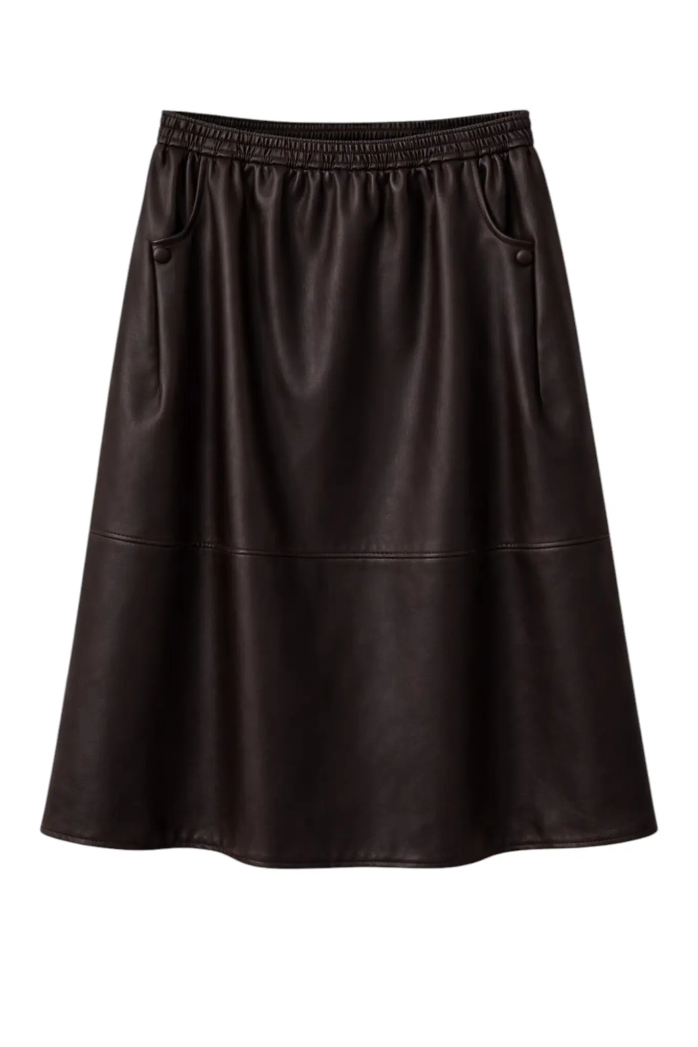 Leather Skirt - Dark Brown