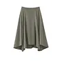 Marta Asymmetrical Viscose Skirt - Green