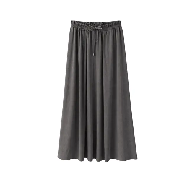 Rapanui Light Flanel Long Skirt - Dark Grey