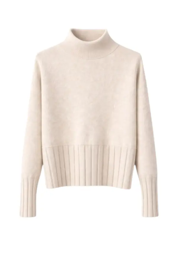 Viscose Seamless Dyed Pullover - Ecru