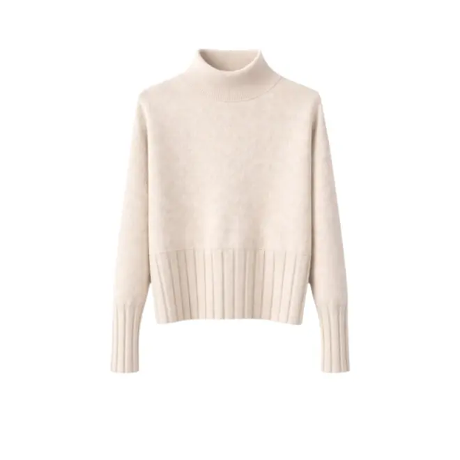 Viscose Seamless Dyed Pullover - Ecru