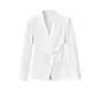 Asymmetric Wrap Poplin Blouse - White