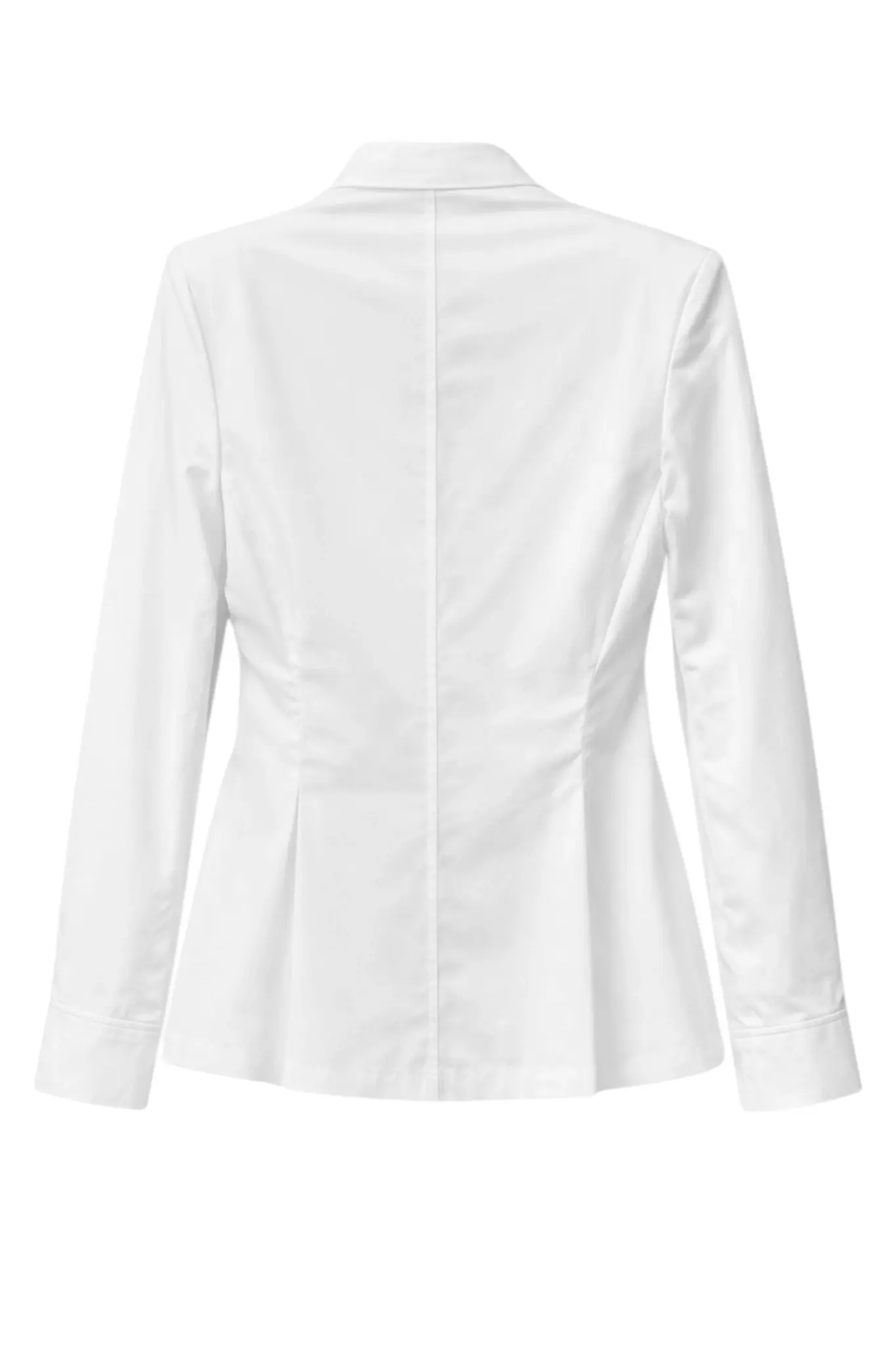 Asymmetric Wrap Poplin Blouse - White