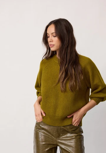 RowCC Puff SS Rib Knit - Fer Green