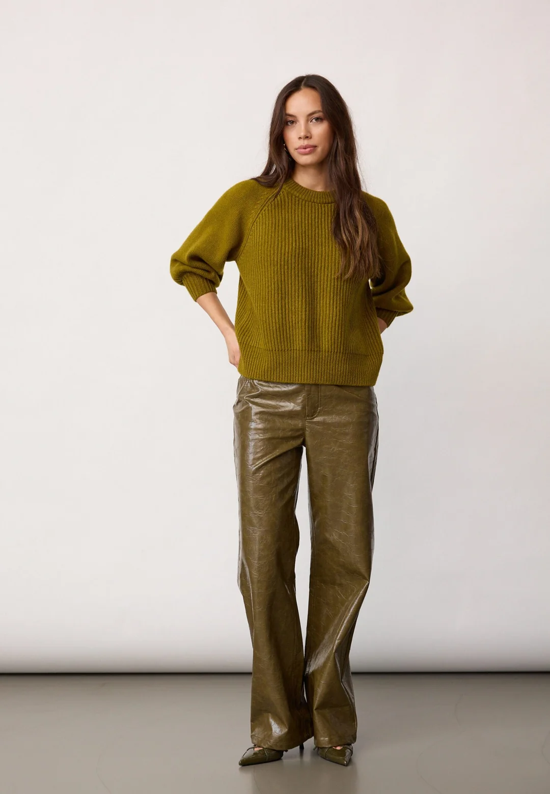 RowCC Puff SS Rib Knit - Fer Green