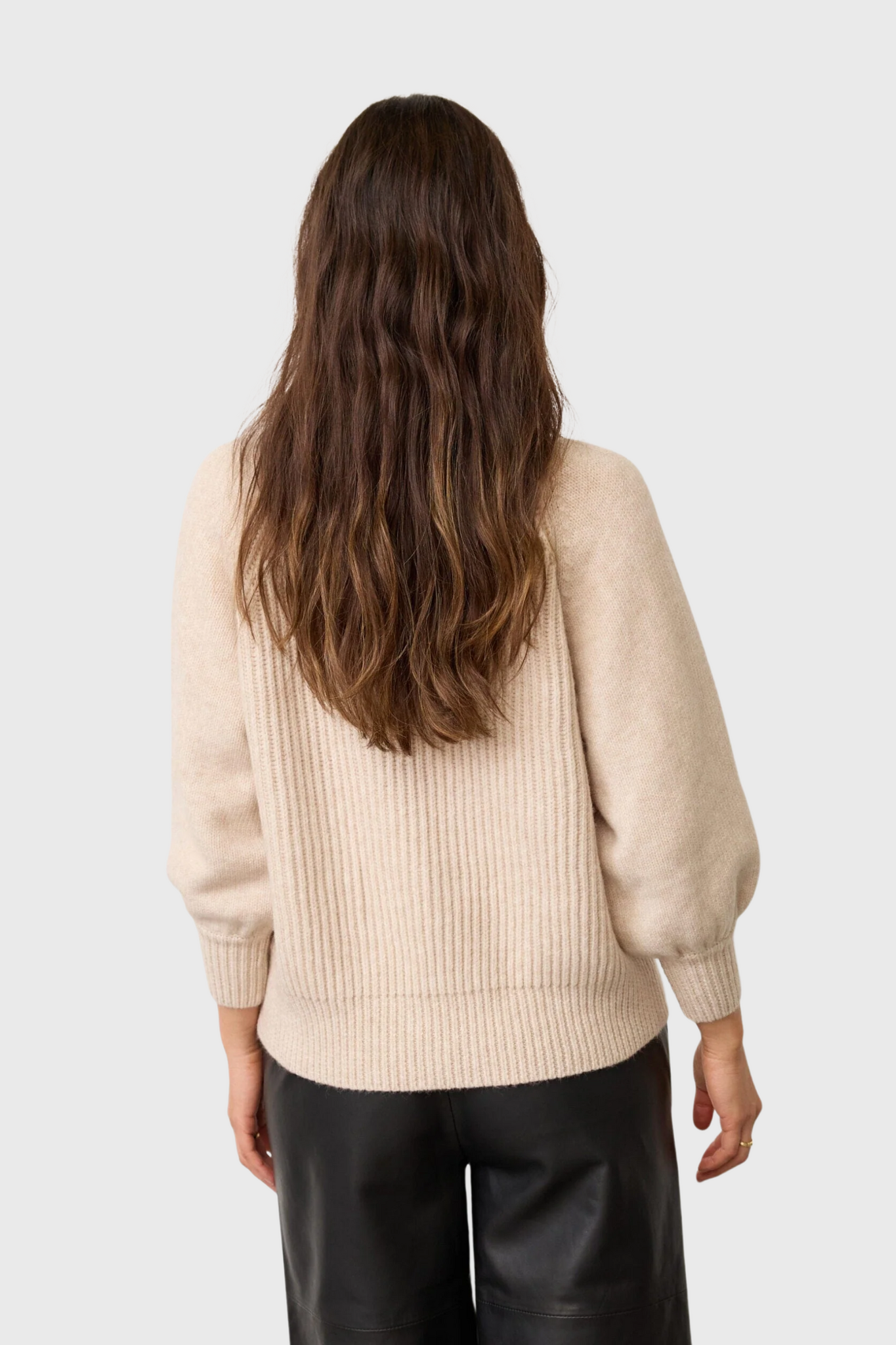 RowCC Puff SS Rib Knit - Creme