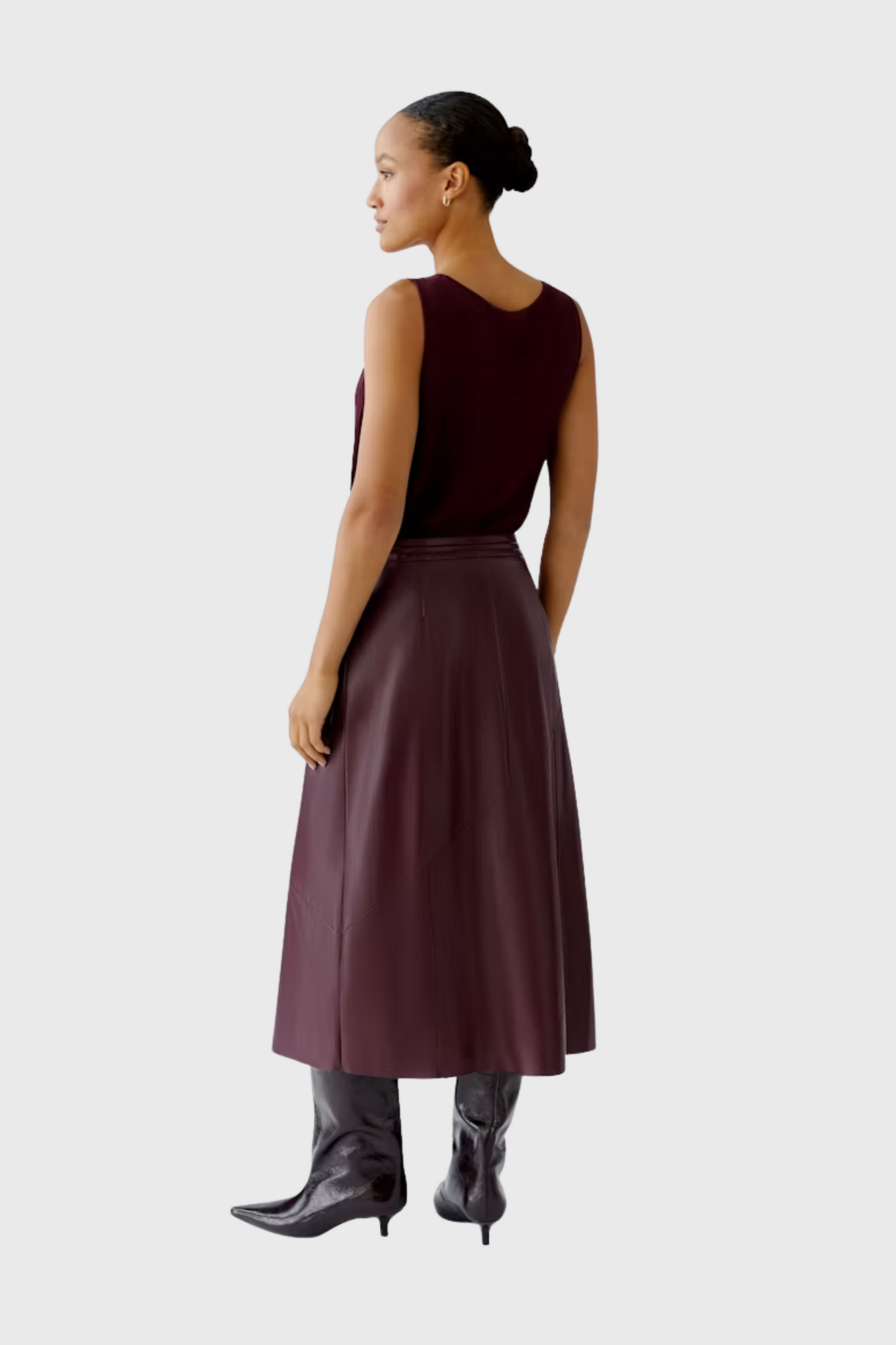 Fake Leather Skirt - Ultra Viole